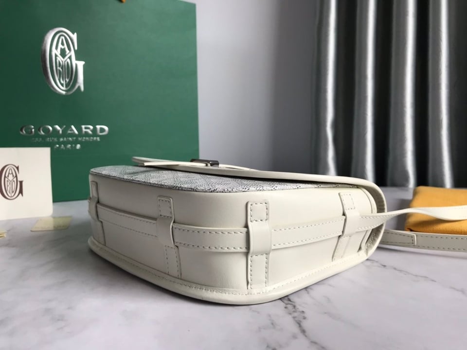 Goyard Belvedere Pm Bag 21Cm White Canvas view 5