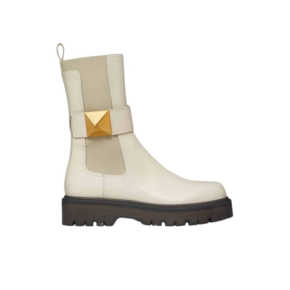 Valentino Garavani One Stud Beatle Boot In Calfskin Light Ivory 2W2S0Fy1Kum I16 view 2