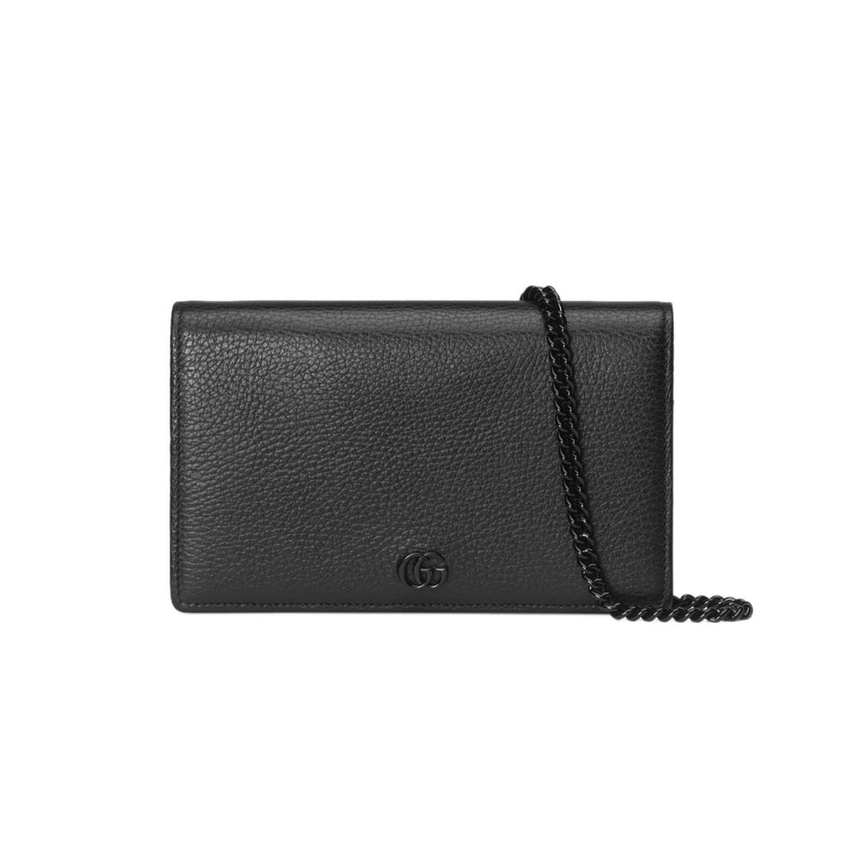 Gucci Textured Leather GG Marmont Mini Chain Bag 497985 view 2