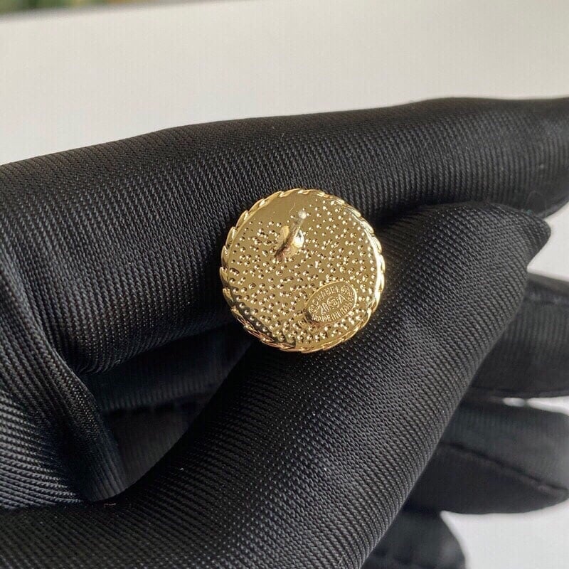 Chanel Button Earrings view 4