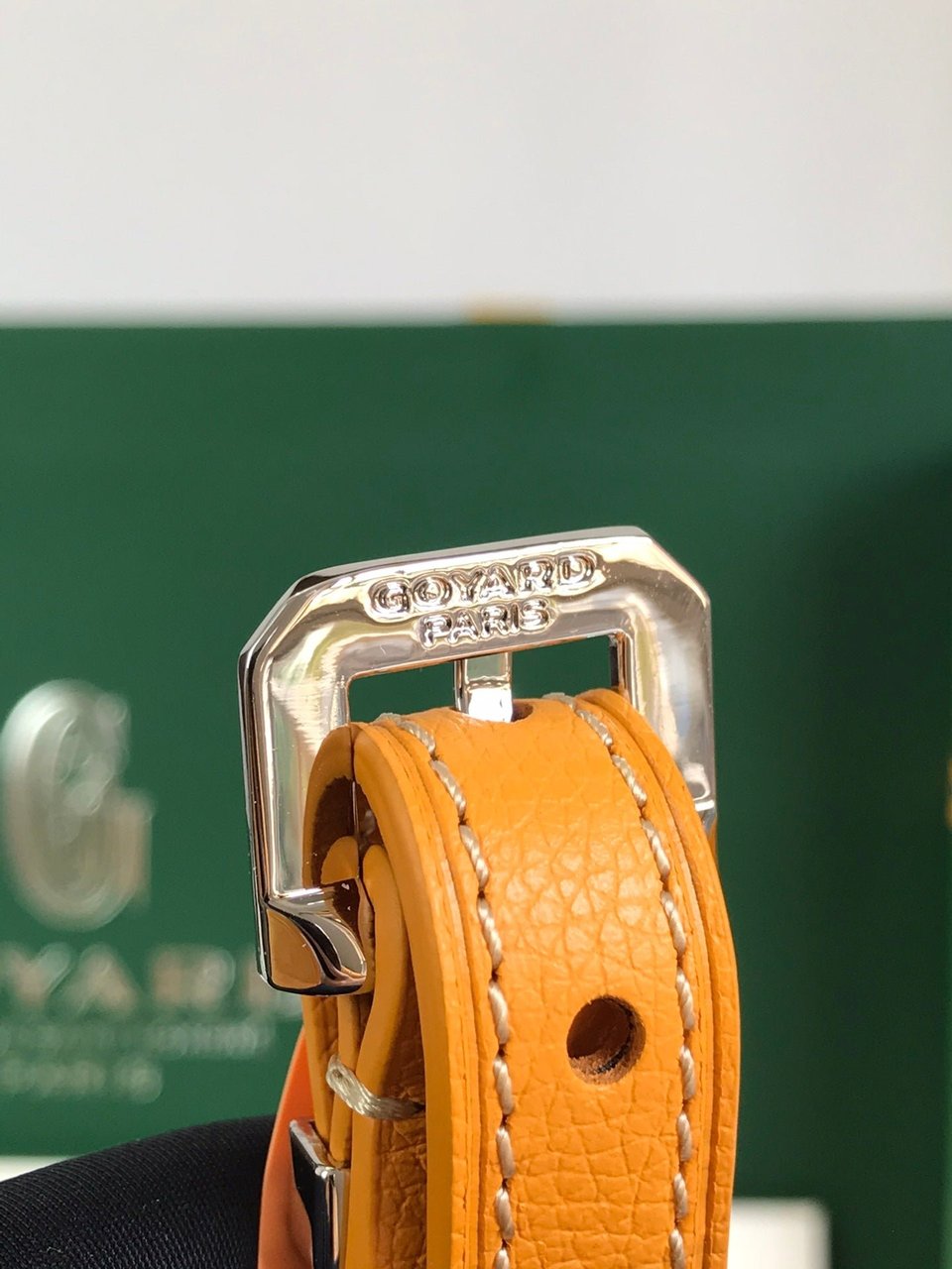 Goyard Hirondelle Bag 25 Cm Yellow Lambskin And Goyardine Canvas view 9