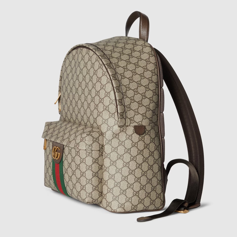 Gucci Ophidia Medium Backpack 834466 Beige And Dark Brown 36.5cm/14.4in view 4