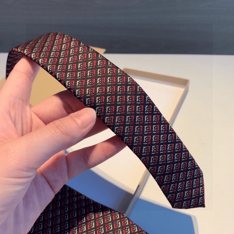Burberry Geometric Micro-Pattern Silk Tie For Men view 7