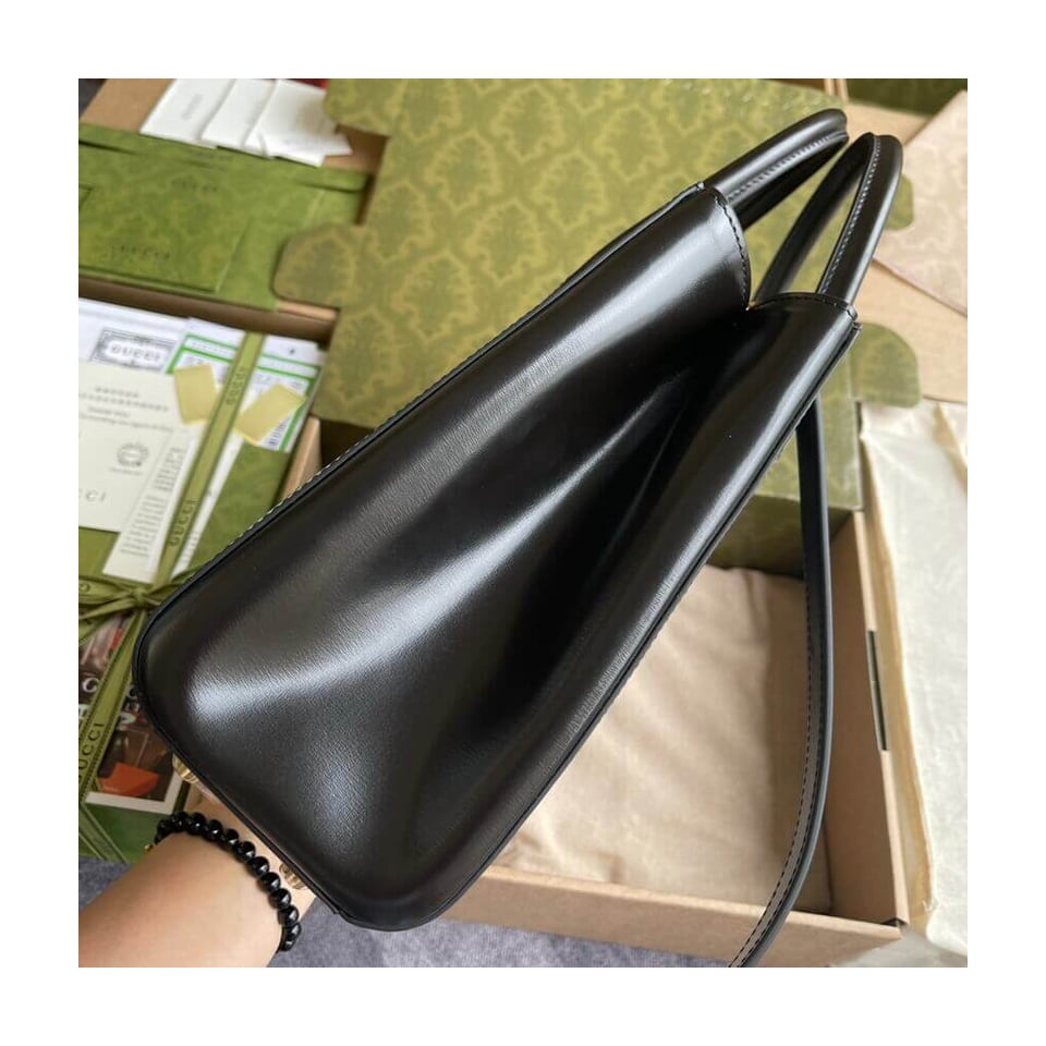 Gucci Jackie 1961 Medium Tote Bag in Black Leather 30cm view 13