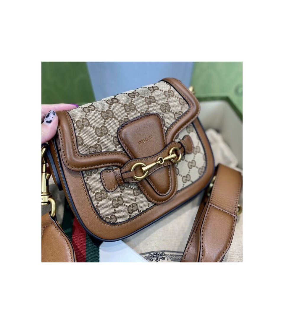 Gucci Lady Web Original GG Small Shoulder Bag Brown view 11