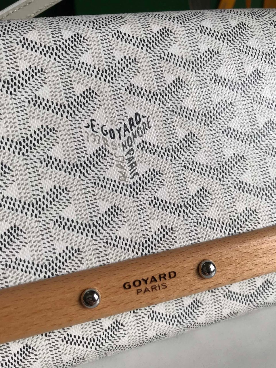 Goyard Monte-Carlo Pm Clutch 25 Cm White Goyardine Canvas view 4