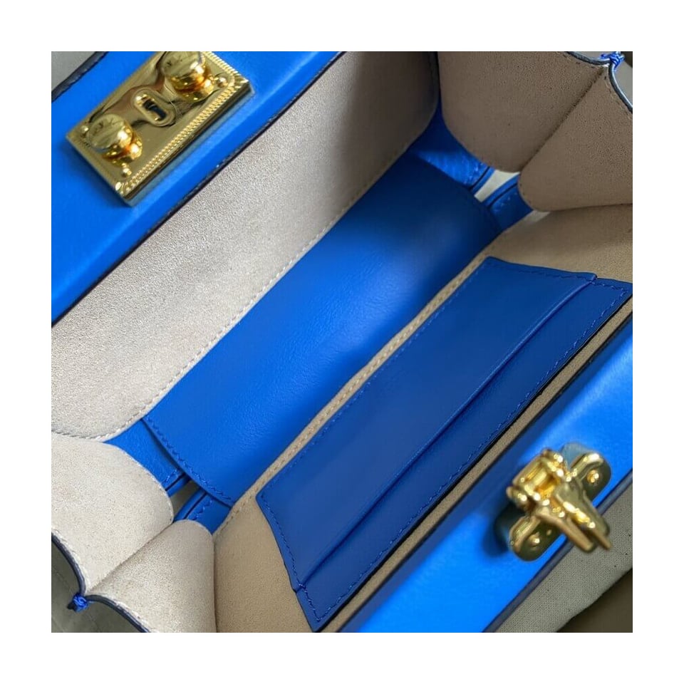 Gucci Interlocking G Mini Bag in Blue Leather view 10