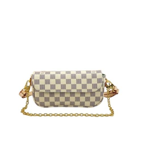 Louis Vuitton Ivy Wallet On Chain Bag Damier Ebene Beige 23cm/9in view 2