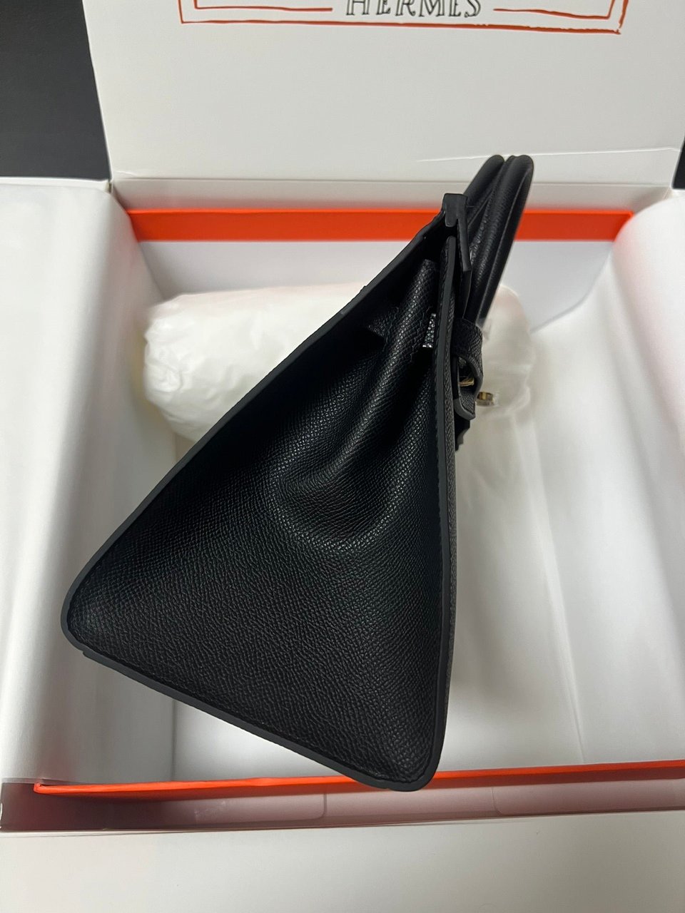 Hermes Birkin Sellier Black Epsom Leather Gold Hardware view 10