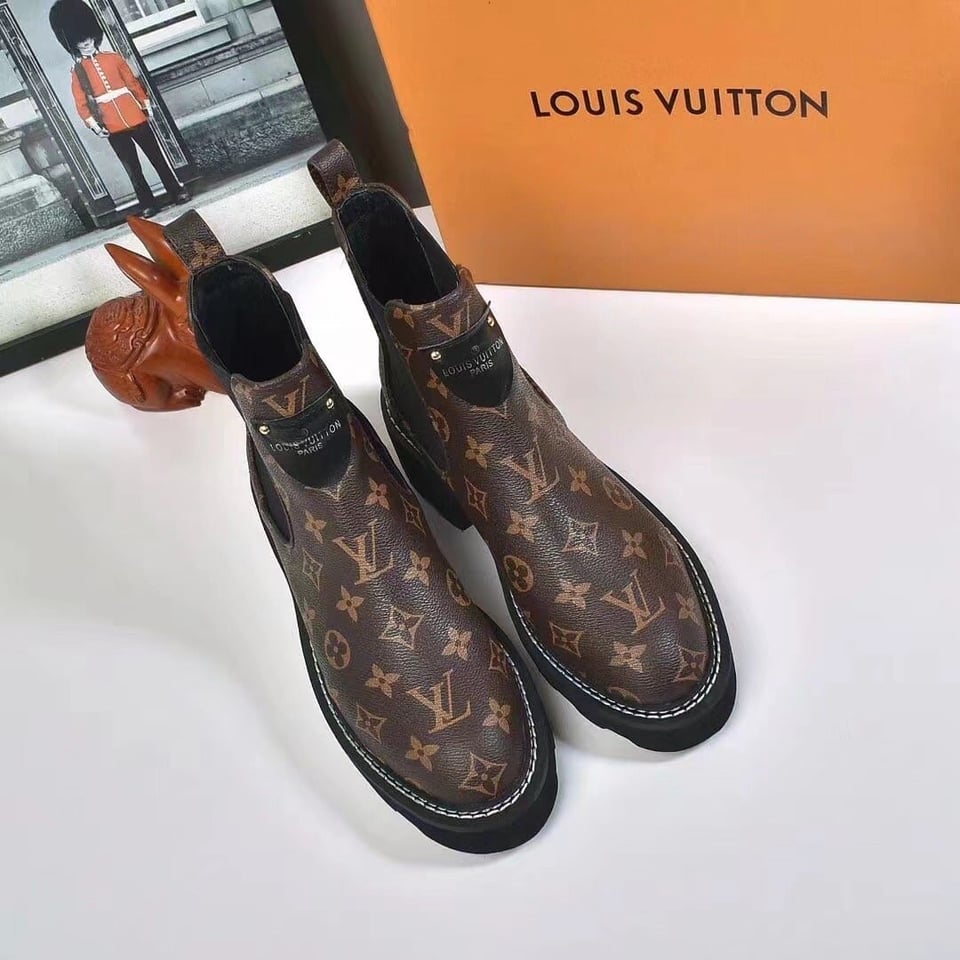 Louis Vuitton Lv Beaubourg Ankle Boots Cacao Brown 1A8Qcl view 4