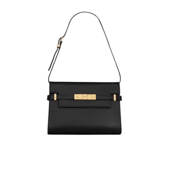 Saint Laurent Manhattan Small Shoulder Bag In Box Saint Laurent Leather Black 19Cm view 2