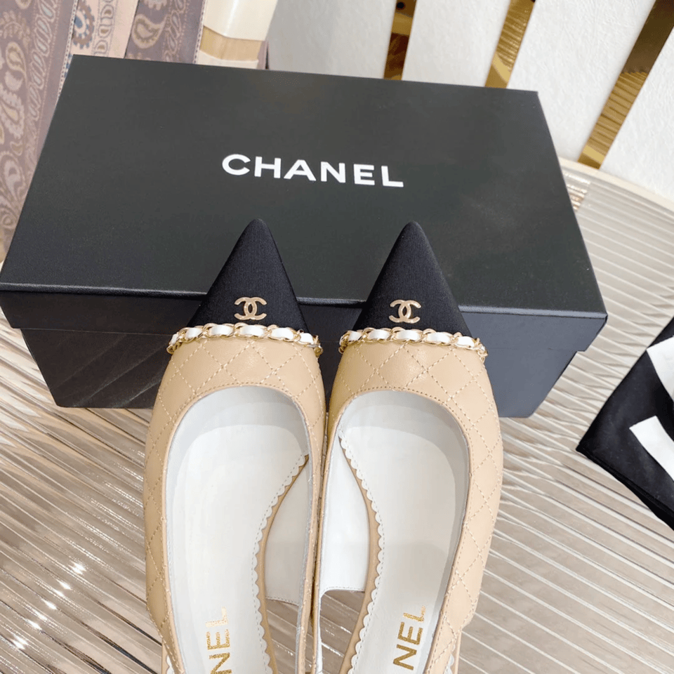 Chanel Classic Pointed Slingback Heels view 4