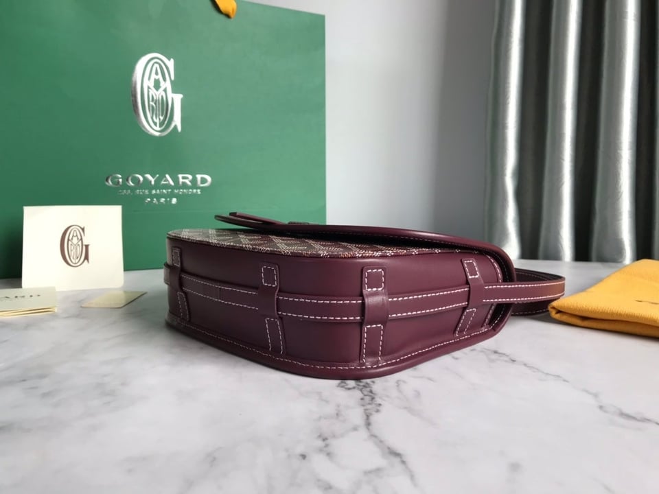 Goyard Belvedere Pm Bag 21Cm Burgundy Canvas view 5