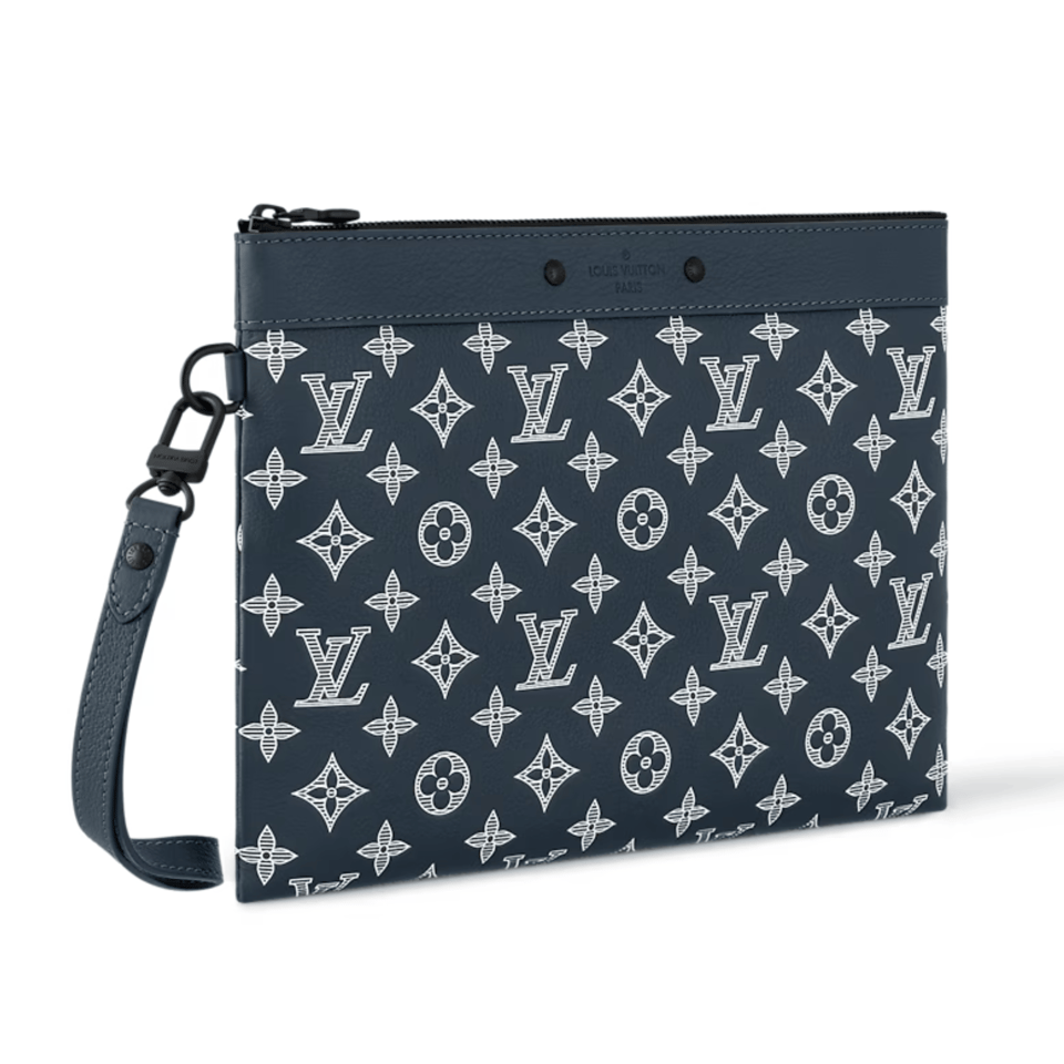 Louis Vuitton Navy Blue Pochette To-Go For Women 30cm M83382 view 3