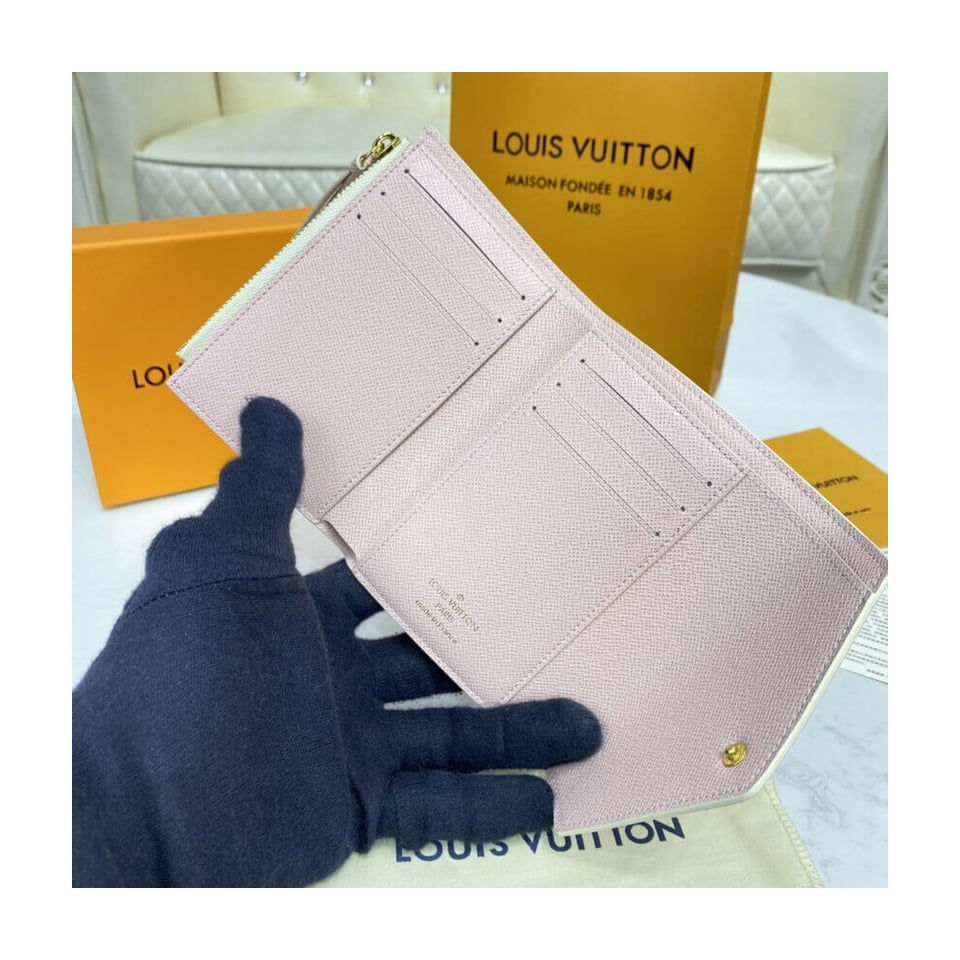 Louis Vuitton Damier Azur Victorine Wallet Pink view 9