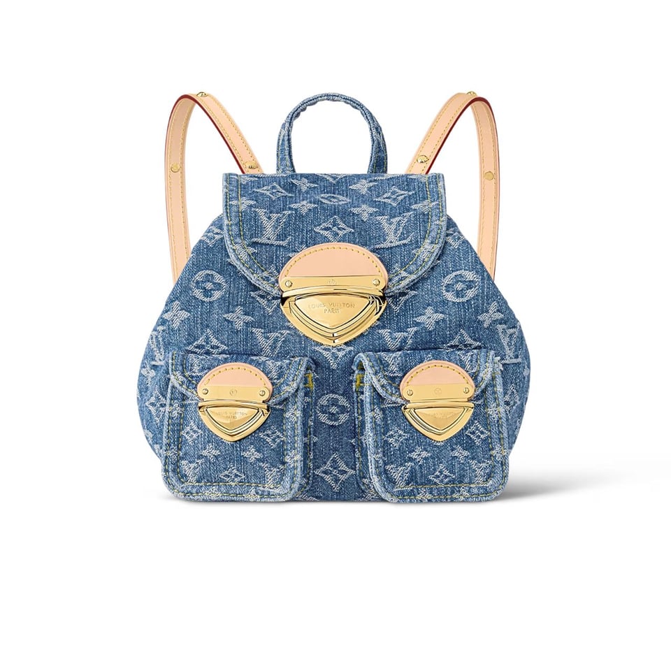 Louis Vuitton Backpack Venice Denim Blue 20Cm M46836