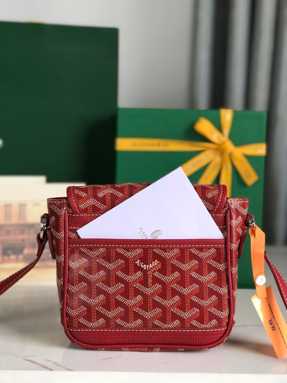 Goyard Grand Bleu 16cm Classic Red Goyardine Canvas And Lambskin view 6