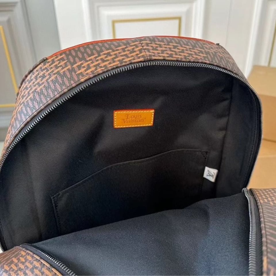 Louis Vuitton Nigo Monogram Reverse Canvas Backpack Brown 29Cm view 11
