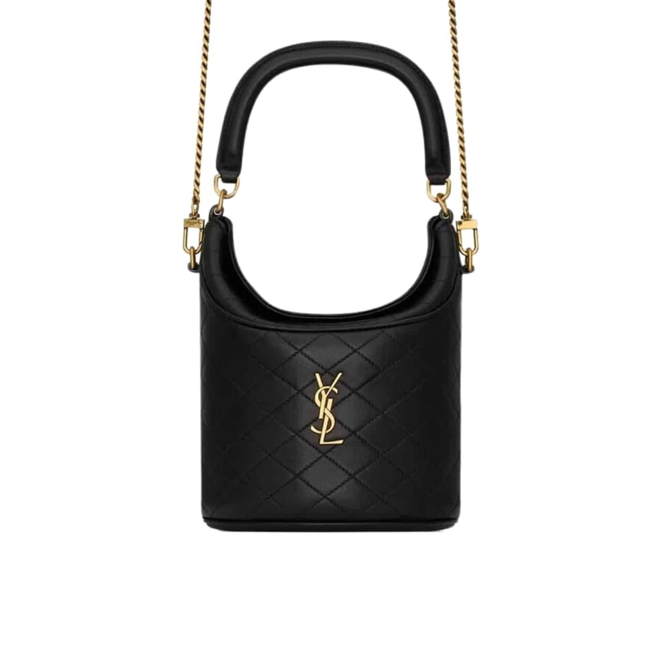 Saint Laurent Gaby Bucket Bag In Black 18Cm view 2