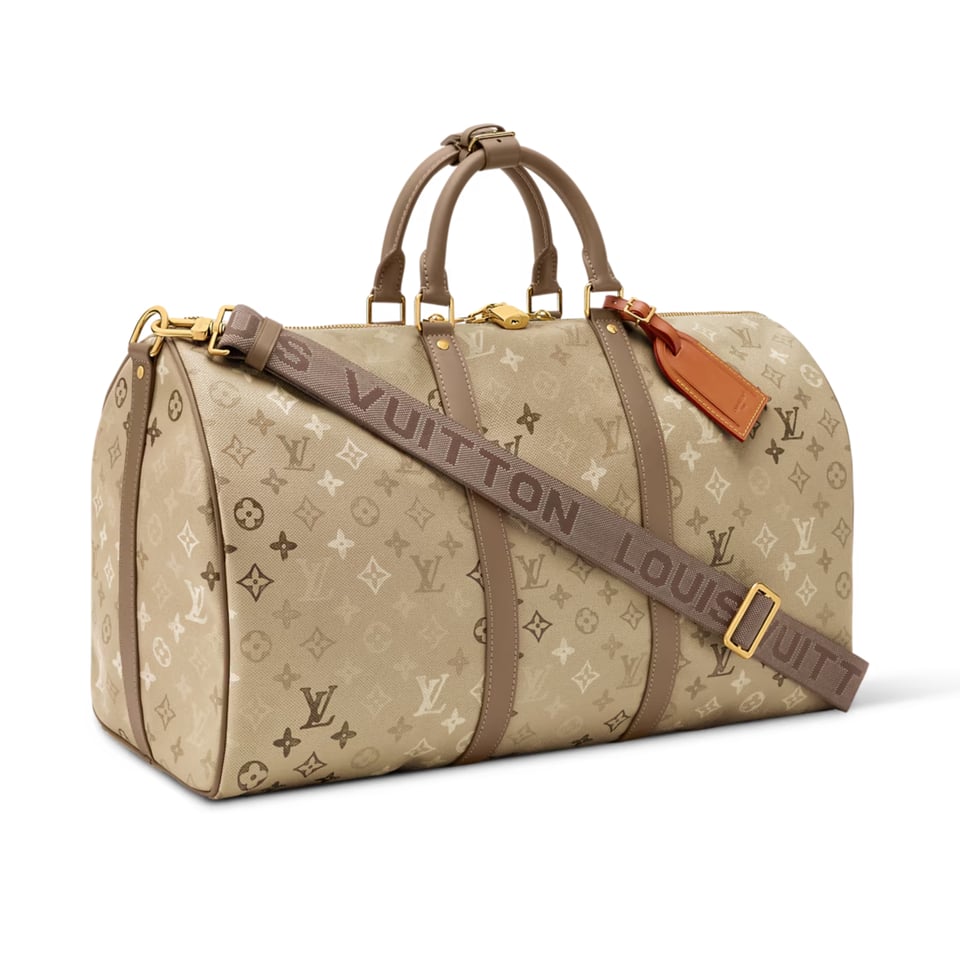 Louis Vuitton Keepall Bandoulière Bag 50cm/19.7in Sand Beige Monogram M29159 view 3