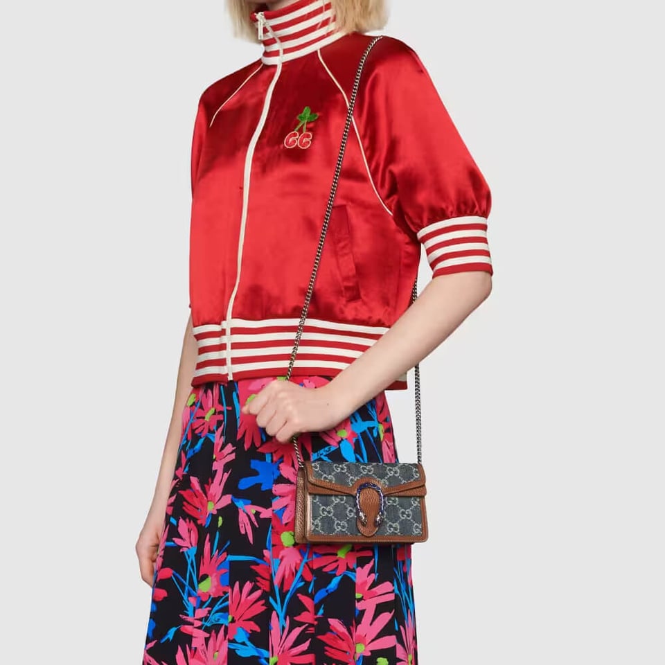 Gucci Dionysus Super Mini Bag in Denim view 3