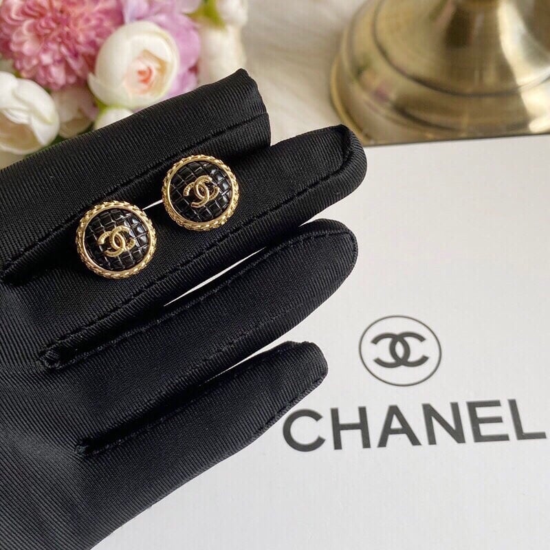 Chanel Button Earrings view 7