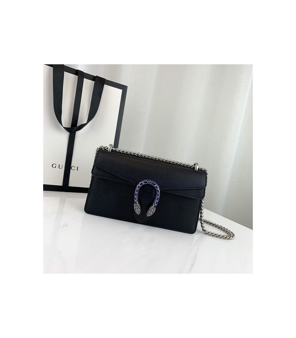 Gucci Dionysus Small Shoulder Bag in Black Leather view 4