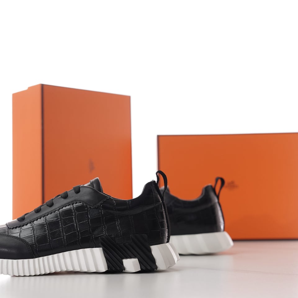 Hermès Day Sneaker Black Crocodile Leather for Men view 6