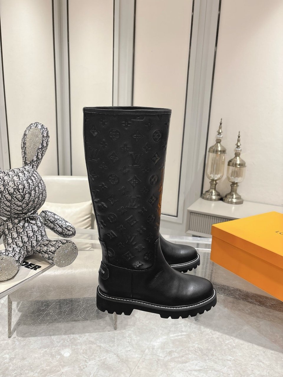 Louis Vuitton Territory Flat High Boot Black 1Add2X view 4