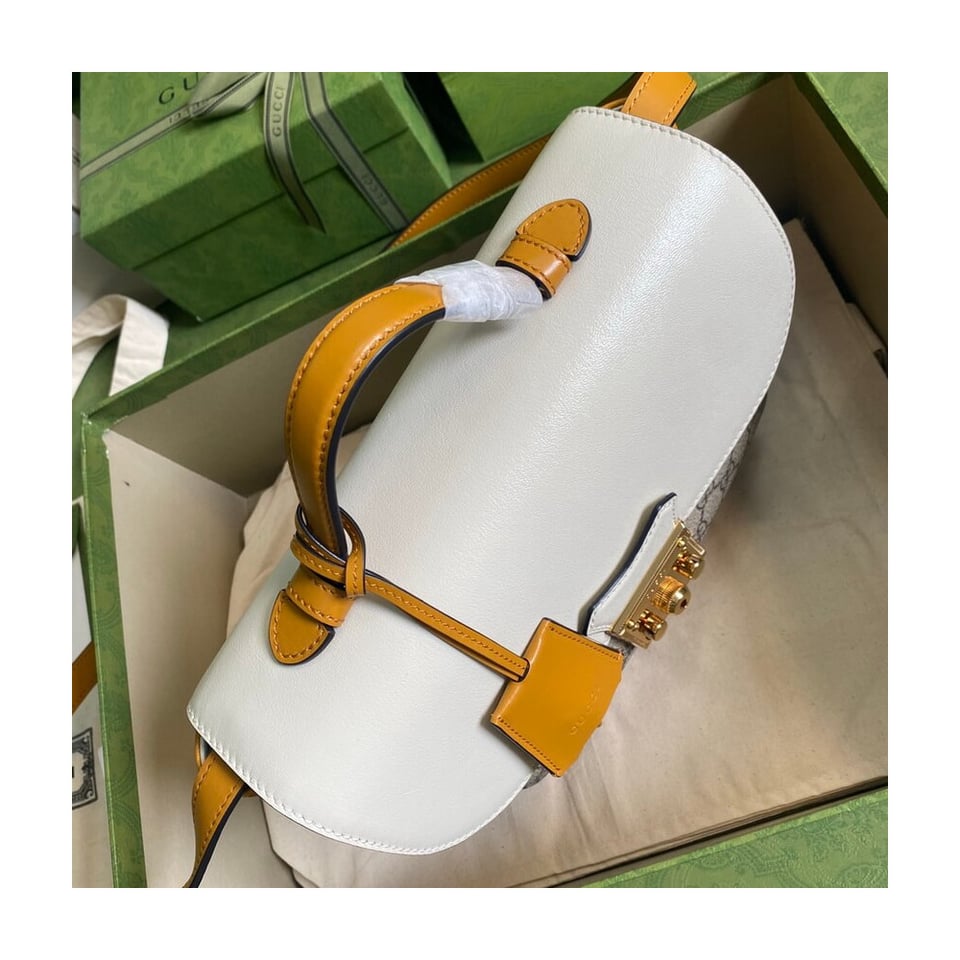 Gucci Padlock Small Shoulder Bag White view 10