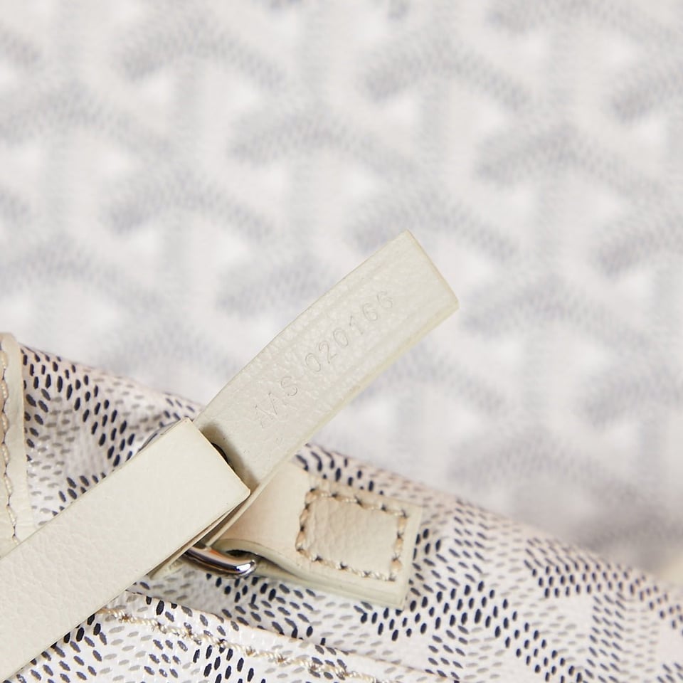 Goyard Saint Louis Pm 34Cm White Canvas Chevroches Calfskin view 5