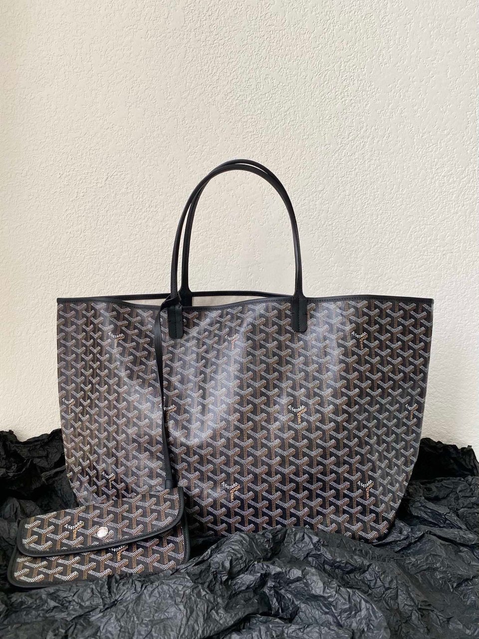 Goyard Saint Louis Gm 40Cm Black Canvas view 3