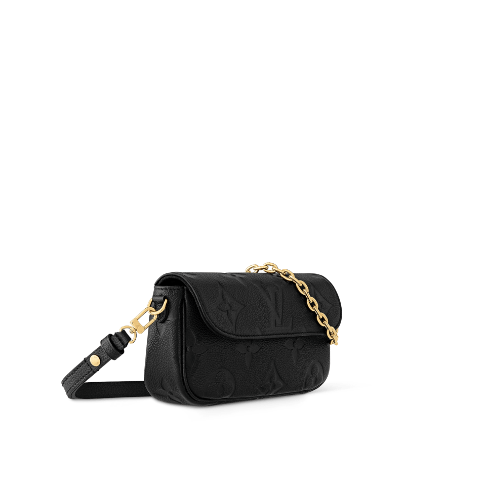 Louis Vuitton Wallet On Chain Ivy Monogram Empreinte Leather – Women – Small Leather Goods Black view 3