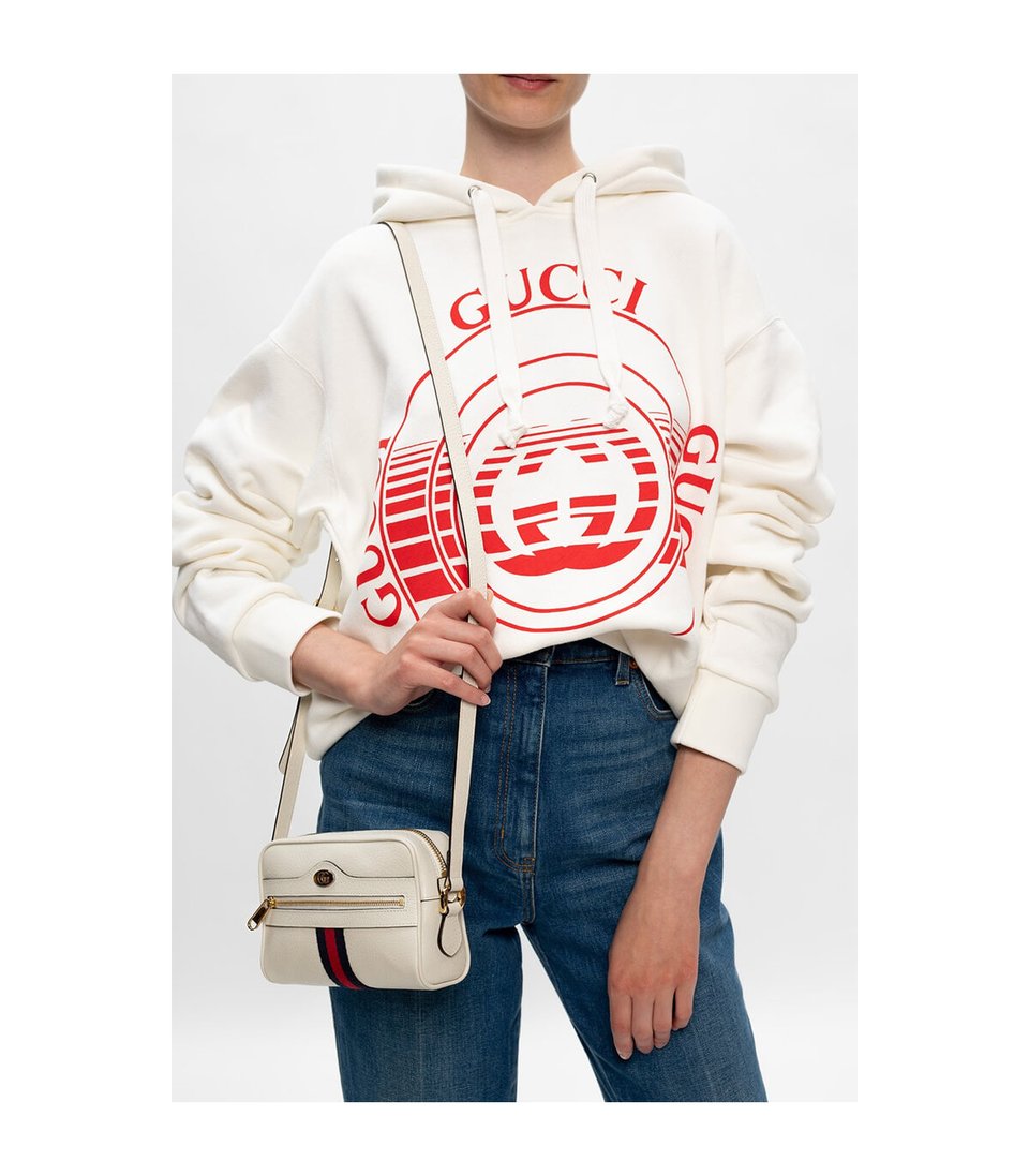 Gucci Ophidia Leather Mini Bag White view 3