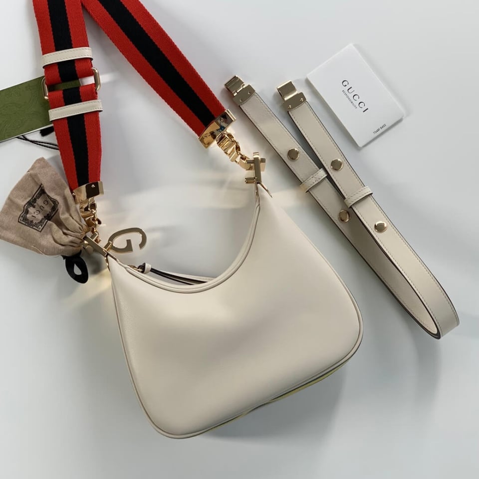 Gucci White Leather Attache Small Shoulder Bag view 7