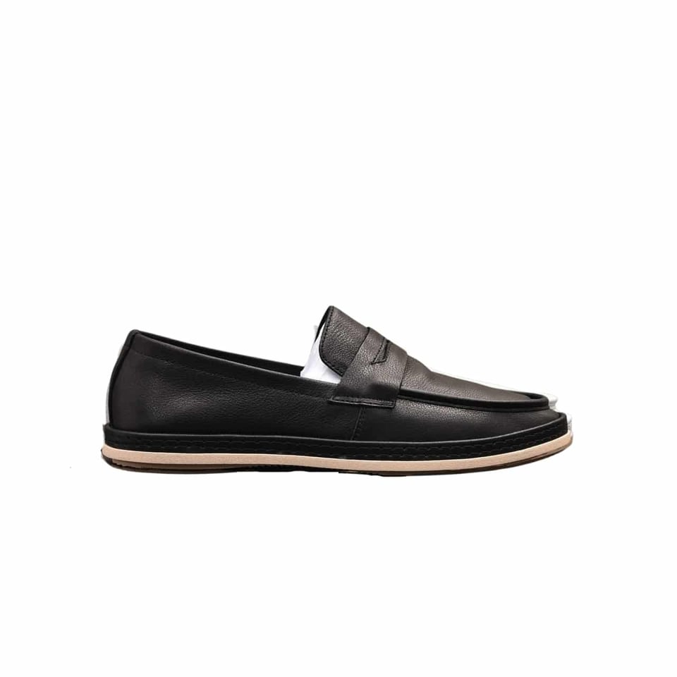 Prada Men’S Flat Loafers Leather Black view 2