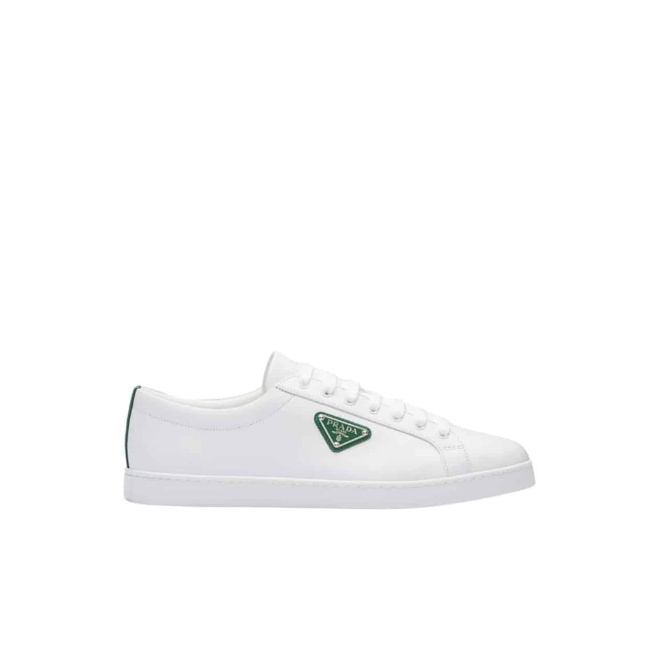 Prada Brushed Sneakers Leather White White Mango 2Ee376 3F0E F0Djt view 2