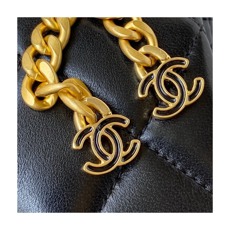 Chanel Mini Flap Bag in Lambskin with Enamel CC view 7