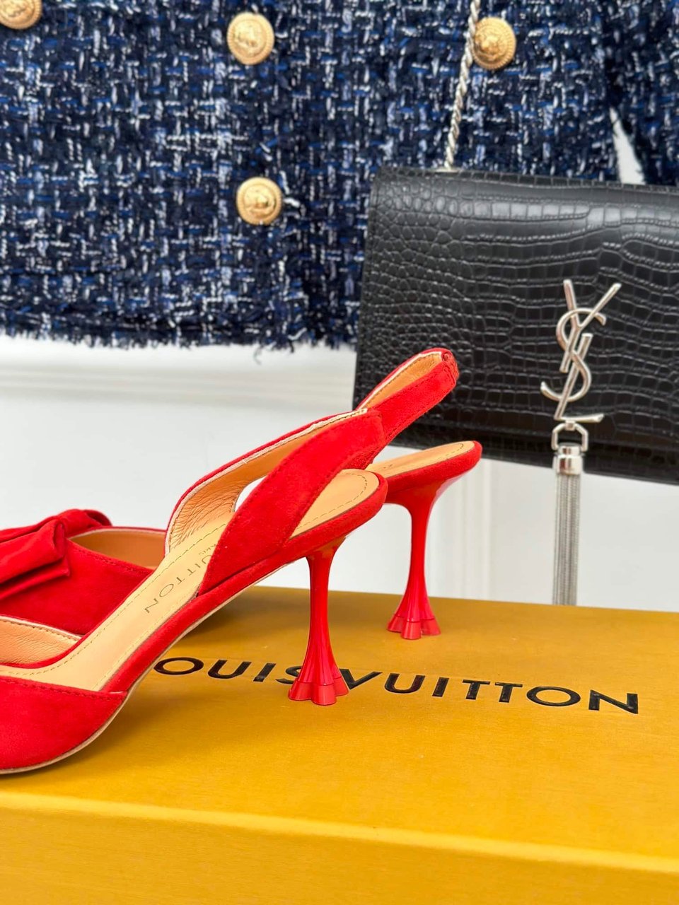 Louis Vuitton Blossom Slingback Pump Red 1Ac89N view 8