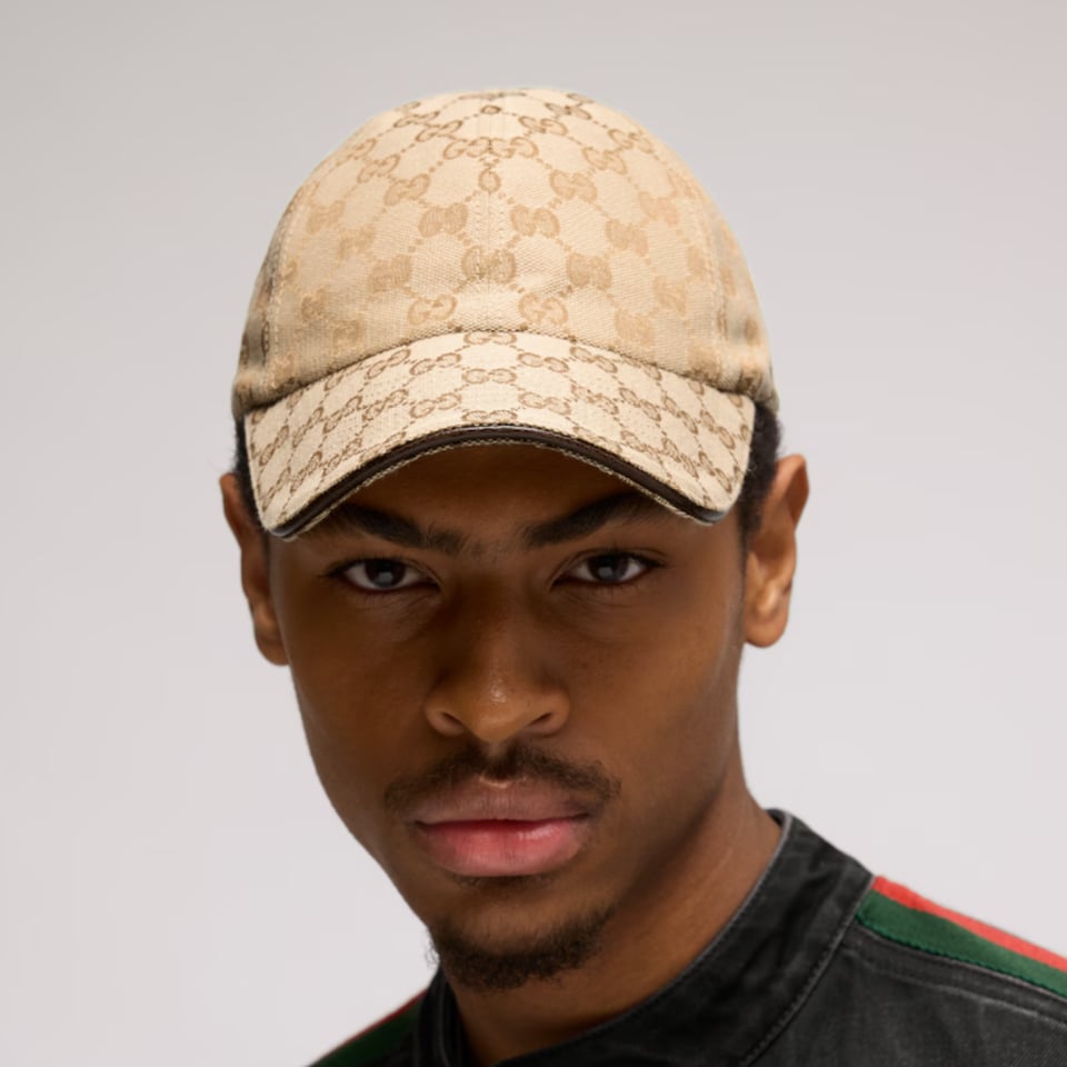 Gucci GG Cotton Canvas Baseball Hat Beige And Dark Brown 875733 3HBMD 9664 view 2