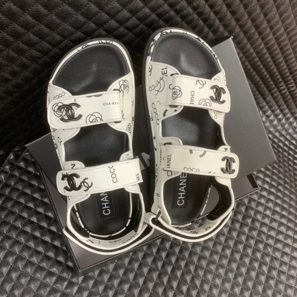 Chanel Dad Slingback Sandals 23P Camelia Cc Logo view 9