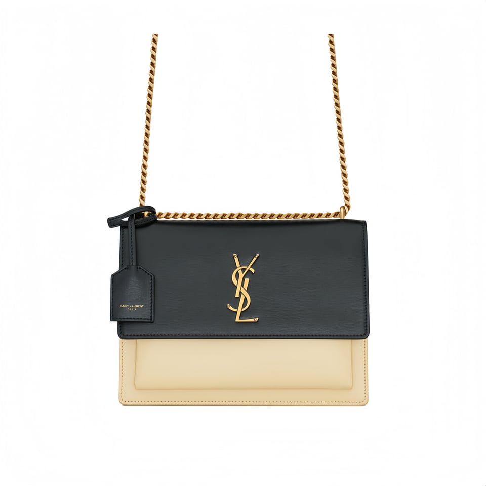 Saint Laurent Sunset Medium Chain Bag In Smooth Leather