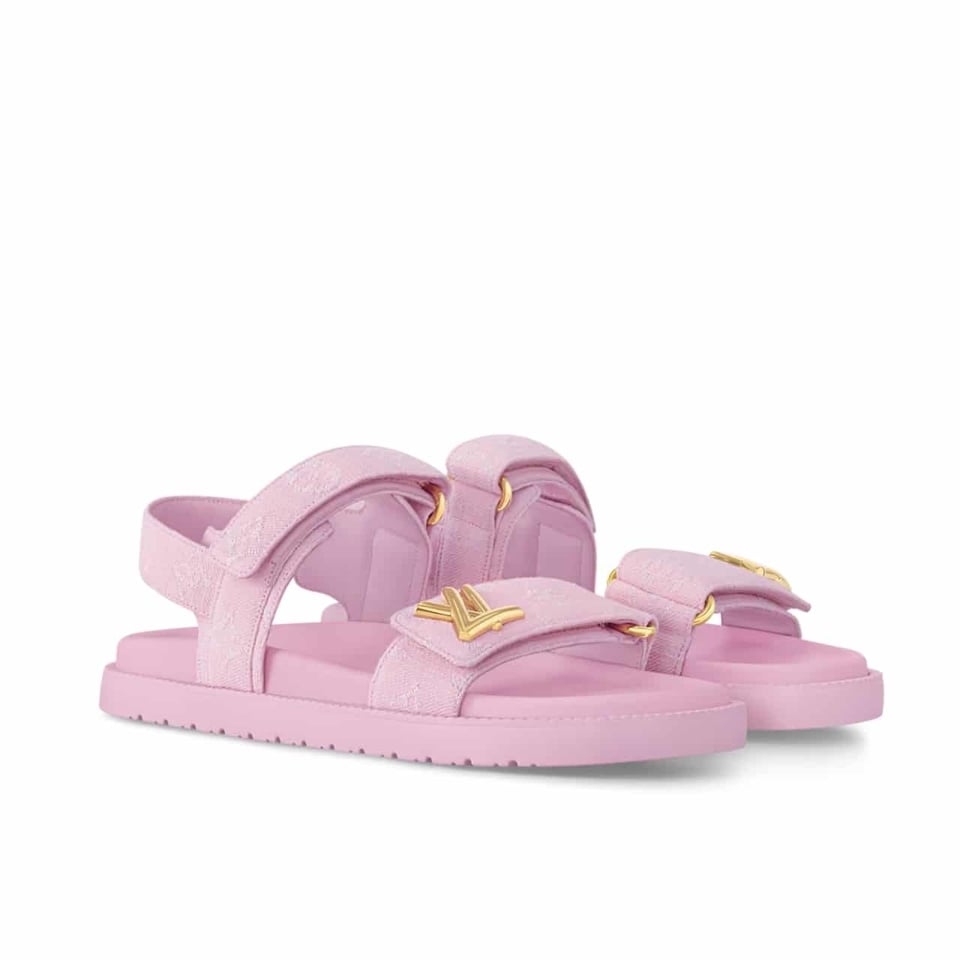 Louis Vuitton Lv Sunset Flat Comfort Sandal Rose 1Adidb view 2