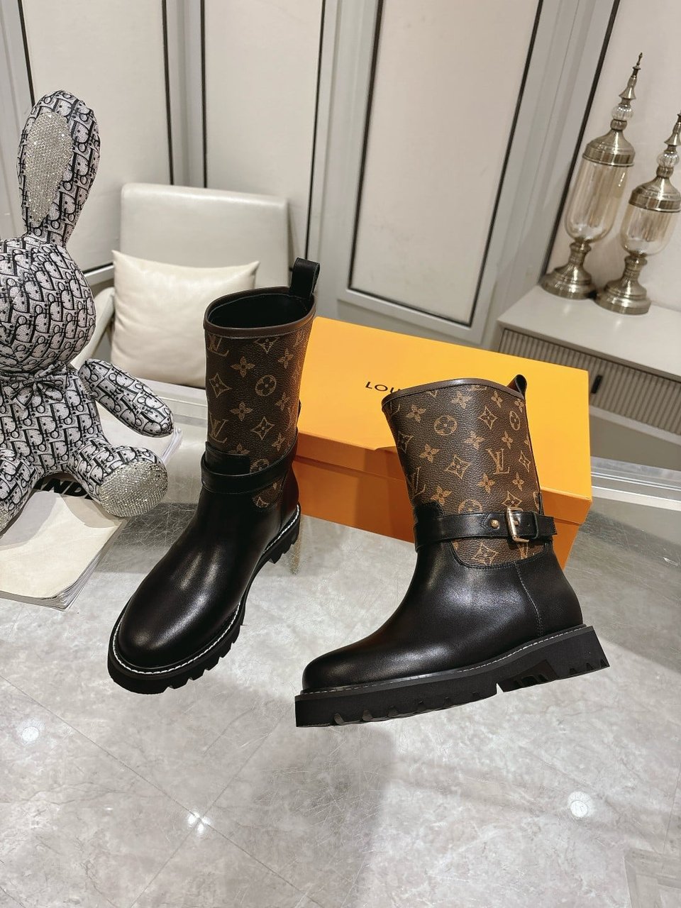 Louis Vuitton Territory Flat Ankle Boot Monogram Brown view 5