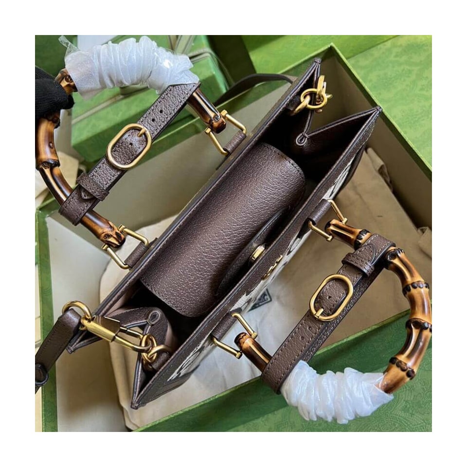 Gucci Diana Jumbo GG Small Tote Bag Brown 27cm view 12