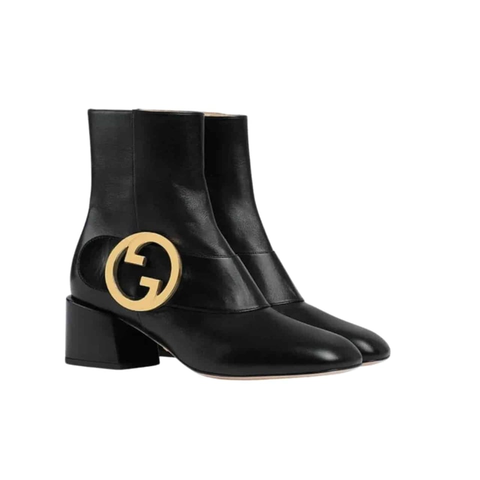 Gucci Blondie Women’S Ankle Boot Leather Black 700016C9D001000 view 2