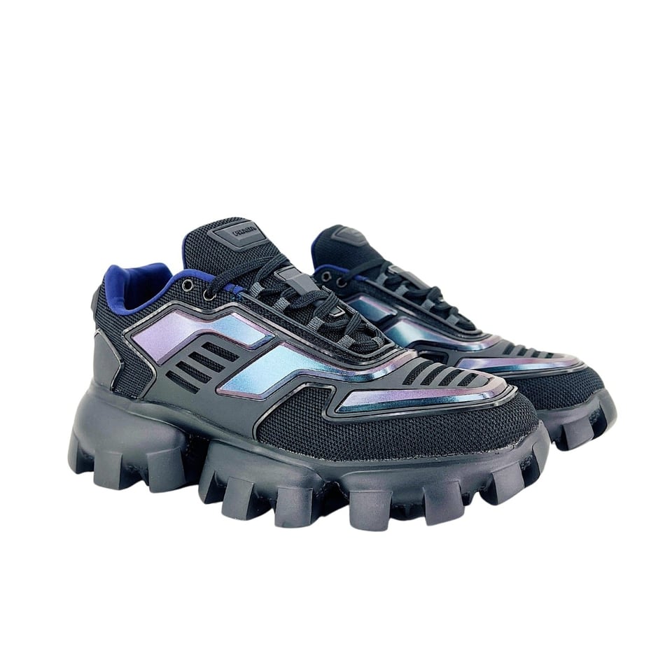 Prada Cloudbust Thunder Low Top Sneakers In Fabric Iridescent view 2