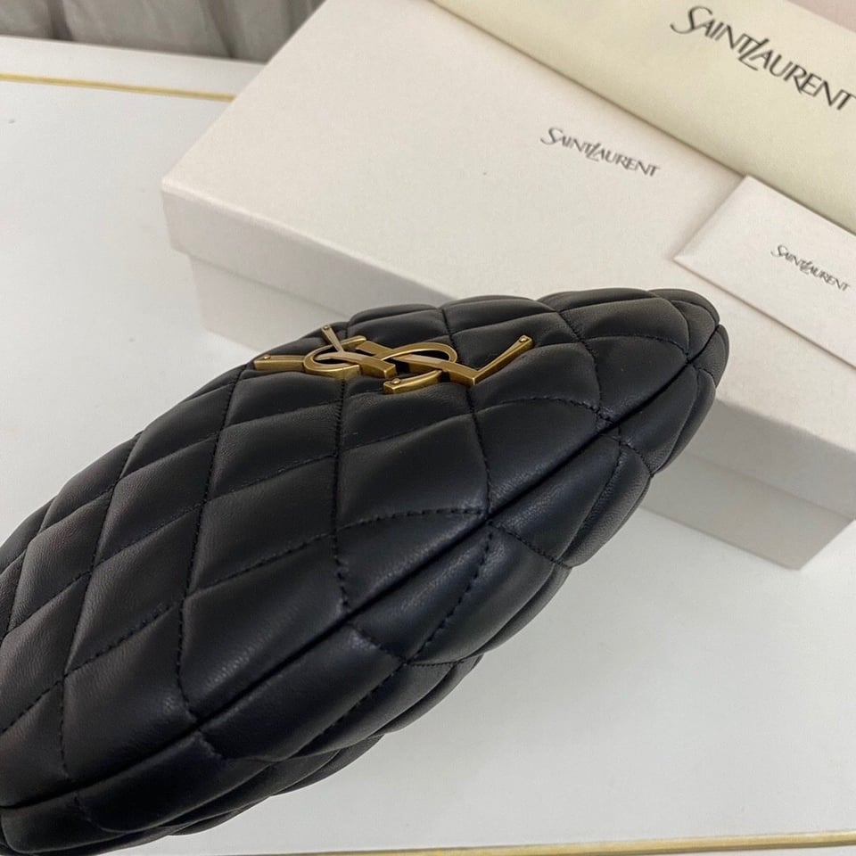 Saint Laurent Icarino Icare Mini Black Lambskin Hobo Bag 22cm/8.7 in view 8