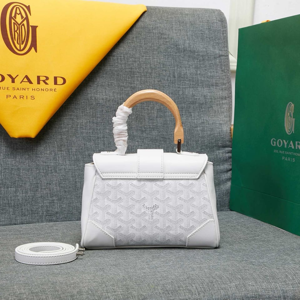 Goyard Saigon Souple Mini Bag White Canvas 20cm view 4