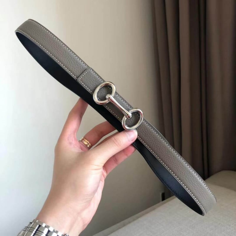 Hermes Gamma Belt Buckle &amp; Reversible Leather Strap 24mm H07536